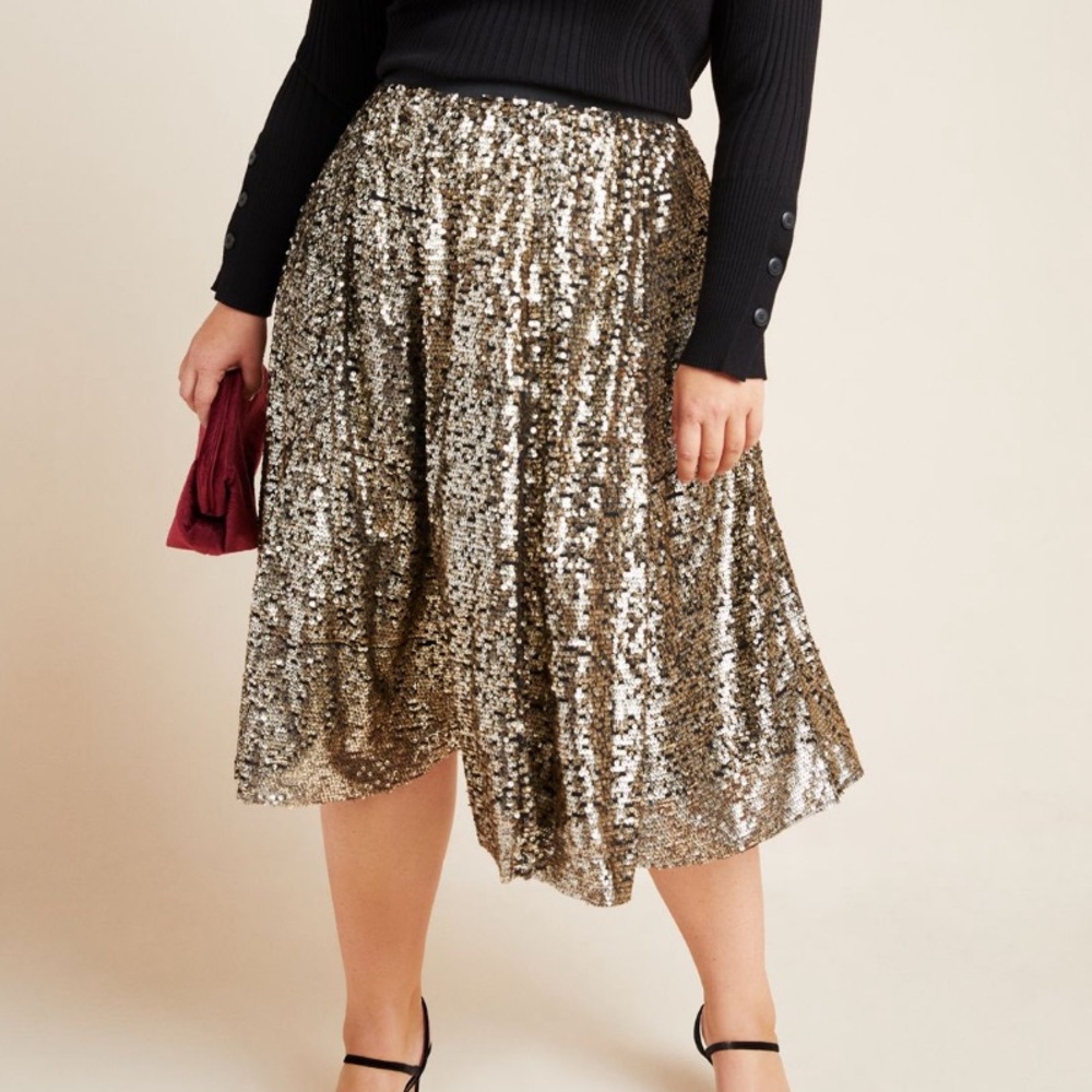 Maeve by Anthropologie Orleans Sequined Mini Skirt NWT 2X